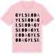 Pink Cotton t-shirt med Gylsboda ordlek t-shirt
