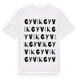 White t-shirt med Gyvik ordlek t-shirt