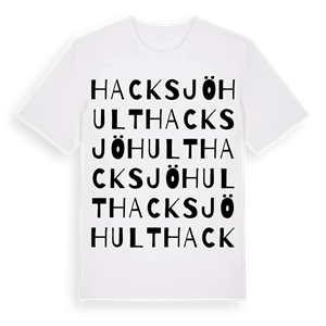 Hacksjöhult ordlek t-shirt – ekologisk bomull t-shirt från Pinshirt