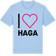 Blue Soul t-shirt med Jag älskar Haga t-shirt stort tryck