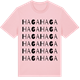Pink Cotton t-shirt med Haga ordlek t-shirt