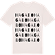 Vintage White t-shirt med Hagabo ordlek t-shirt