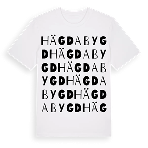 Hägdabygd ordlek t-shirt – ekologisk bomull t-shirt från Pinshirt