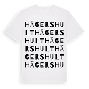 Hägershult ordlek t-shirt – ekologisk bomull t-shirt från Pinshirt