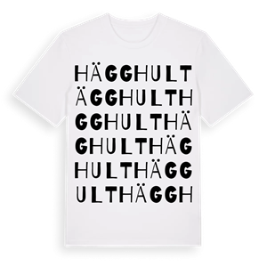 Hägghult ordlek t-shirt – ekologisk bomull t-shirt från Pinshirt