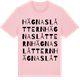 Pink Cotton t-shirt med Hägnaslåttern ordlek t-shirt