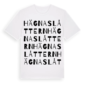 Hägnaslåttern ordlek t-shirt – ekologisk bomull t-shirt från Pinshirt
