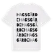 White t-shirt med Hagsgärde ordlek t-shirt