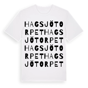 Hagsjötorpet ordlek t-shirt – ekologisk bomull t-shirt från Pinshirt