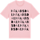 Pink Cotton t-shirt med Håkansdal ordlek t-shirt