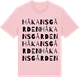 Pink Cotton t-shirt med Håkansgården ordlek t-shirt
