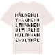 Vintage White t-shirt med Håknehult ordlek t-shirt