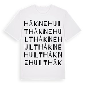 Håknehult ordlek t-shirt – ekologisk bomull t-shirt från Pinshirt