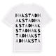 White t-shirt med Hakstad ordlek t-shirt