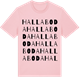 Pink Cotton t-shirt med Hallaboda ordlek t-shirt