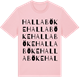 Pink Cotton t-shirt med Hallaböke ordlek t-shirt