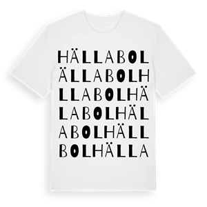 Hällabol ordlek t-shirt – ekologisk bomull t-shirt från Pinshirt