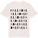 Vintage White t-shirt med Halladal ordlek t-shirt