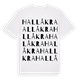 White t-shirt med Hallåkra ordlek t-shirt