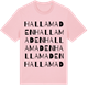 Pink Cotton t-shirt med Hallamaden ordlek t-shirt