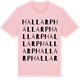 Pink Cotton t-shirt med Hallarp ordlek t-shirt