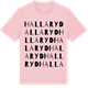 Pink Cotton t-shirt med Hallaryd ordlek t-shirt