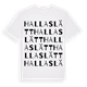 White t-shirt med Hallaslätt ordlek t-shirt