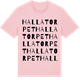 Pink Cotton t-shirt med Hallatorpet ordlek t-shirt