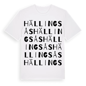 Hällingsås ordlek t-shirt – ekologisk bomull t-shirt från Pinshirt