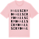 Pink Cotton t-shirt med Hallseryd ordlek t-shirt