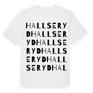 Hallseryd ordlek t-shirt – ekologisk bomull t-shirt från Pinshirt