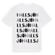 White t-shirt med Hallsjö ordlek t-shirt
