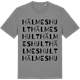 Mid Heather Gray t-shirt med Hälmeshult ordlek t-shirt