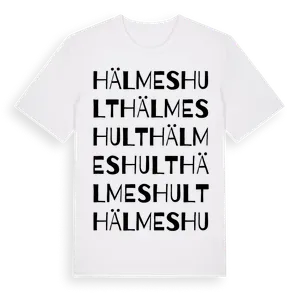 Hälmeshult ordlek t-shirt – ekologisk bomull t-shirt från Pinshirt