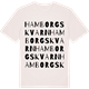 Vintage White t-shirt med Hamborgskvarn ordlek t-shirt