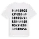 White t-shirt med Hamborgskvarn ordlek t-shirt