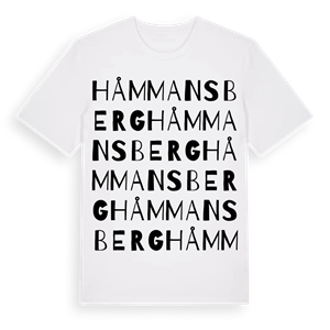 Håmmansberg ordlek t-shirt – ekologisk bomull t-shirt från Pinshirt
