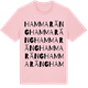 Pink Cotton t-shirt med Hammaräng ordlek t-shirt