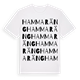 White t-shirt med Hammaräng ordlek t-shirt