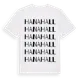 White t-shirt med Hanahall ordlek t-shirt