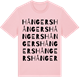 Pink Cotton t-shirt med Hångers ordlek t-shirt