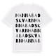Hannabads kvarn ordlek t-shirt