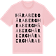 Pink Cotton t-shirt med Håraberg ordlek t-shirt