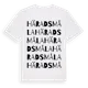 White t-shirt med Häradsmåla ordlek t-shirt