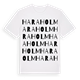 White t-shirt med Haraholm ordlek t-shirt