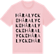 Pink Cotton t-shirt med Håralycke ordlek t-shirt
