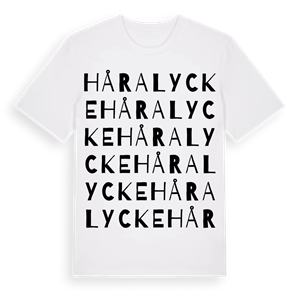 Håralycke ordlek t-shirt – ekologisk bomull t-shirt från Pinshirt