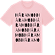 Pink Cotton t-shirt med Håramon ordlek t-shirt