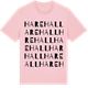 Pink Cotton t-shirt med Harehall ordlek t-shirt