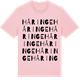 Pink Cotton t-shirt med Håringe ordlek t-shirt